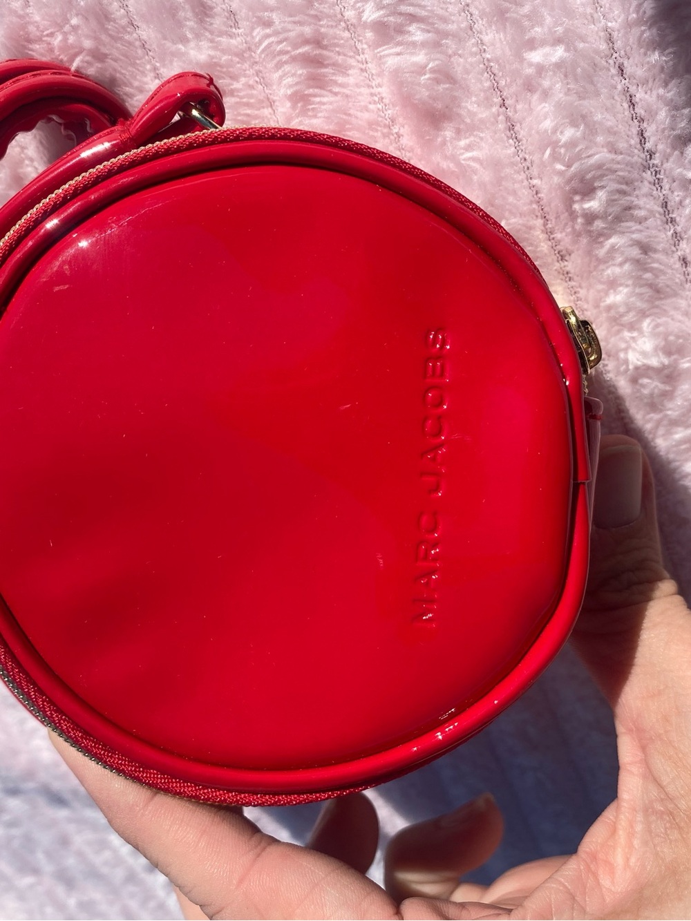Marc Jacobs Patent Red Round Mini Crossbody Bag